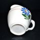 Sarreguemines earthenware milk jug - creamer in bamboo shape with stencil decoration 1920