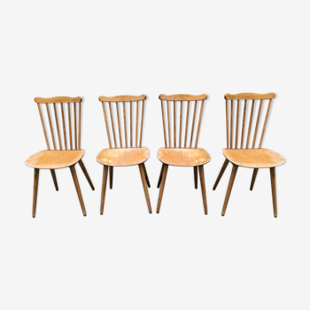 Chaises bistrot menuet estampillées baumann annees 70