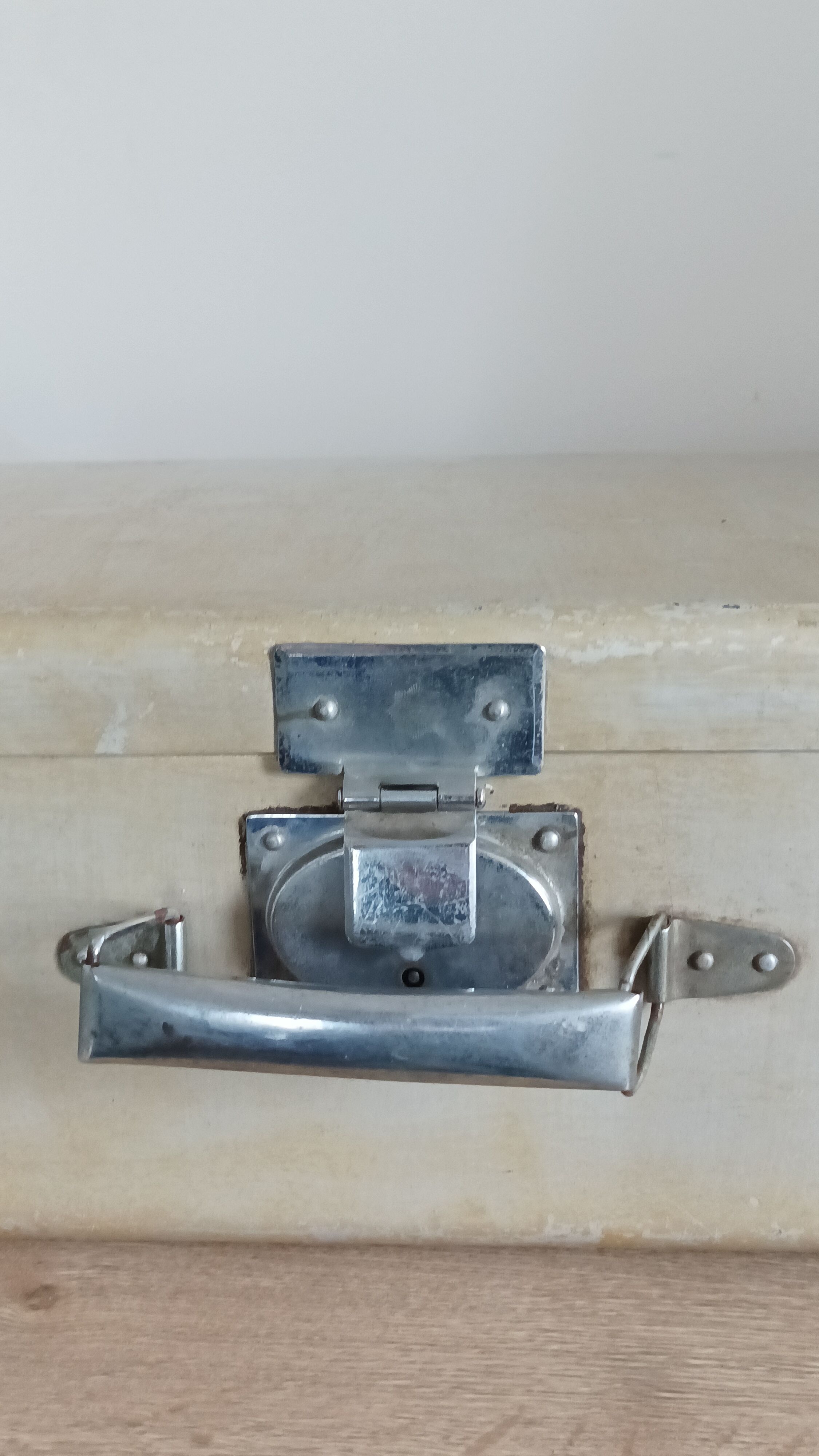 Vintage metal suitcase