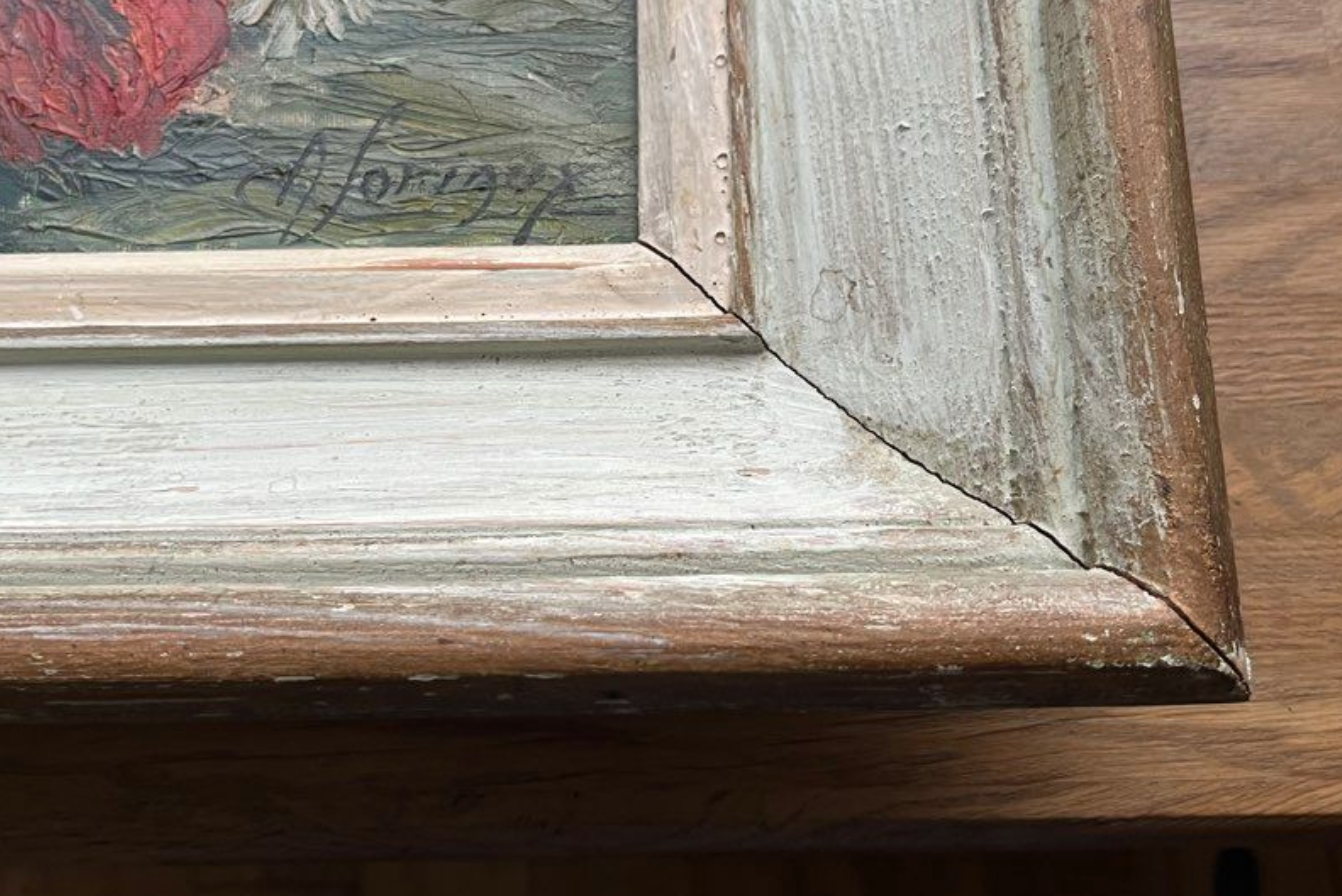 Oil on canvas bouquet of flowers - Loriaux