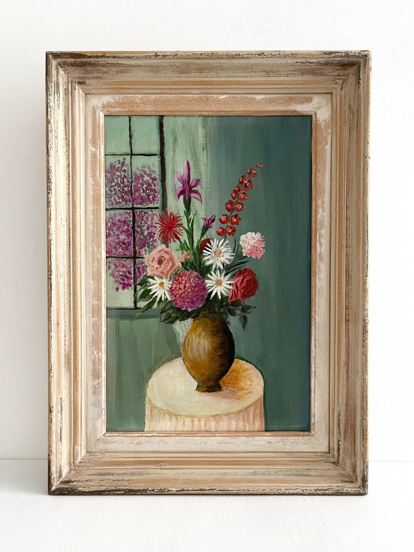 Tableau peinture sur toile bouquet de fleurs