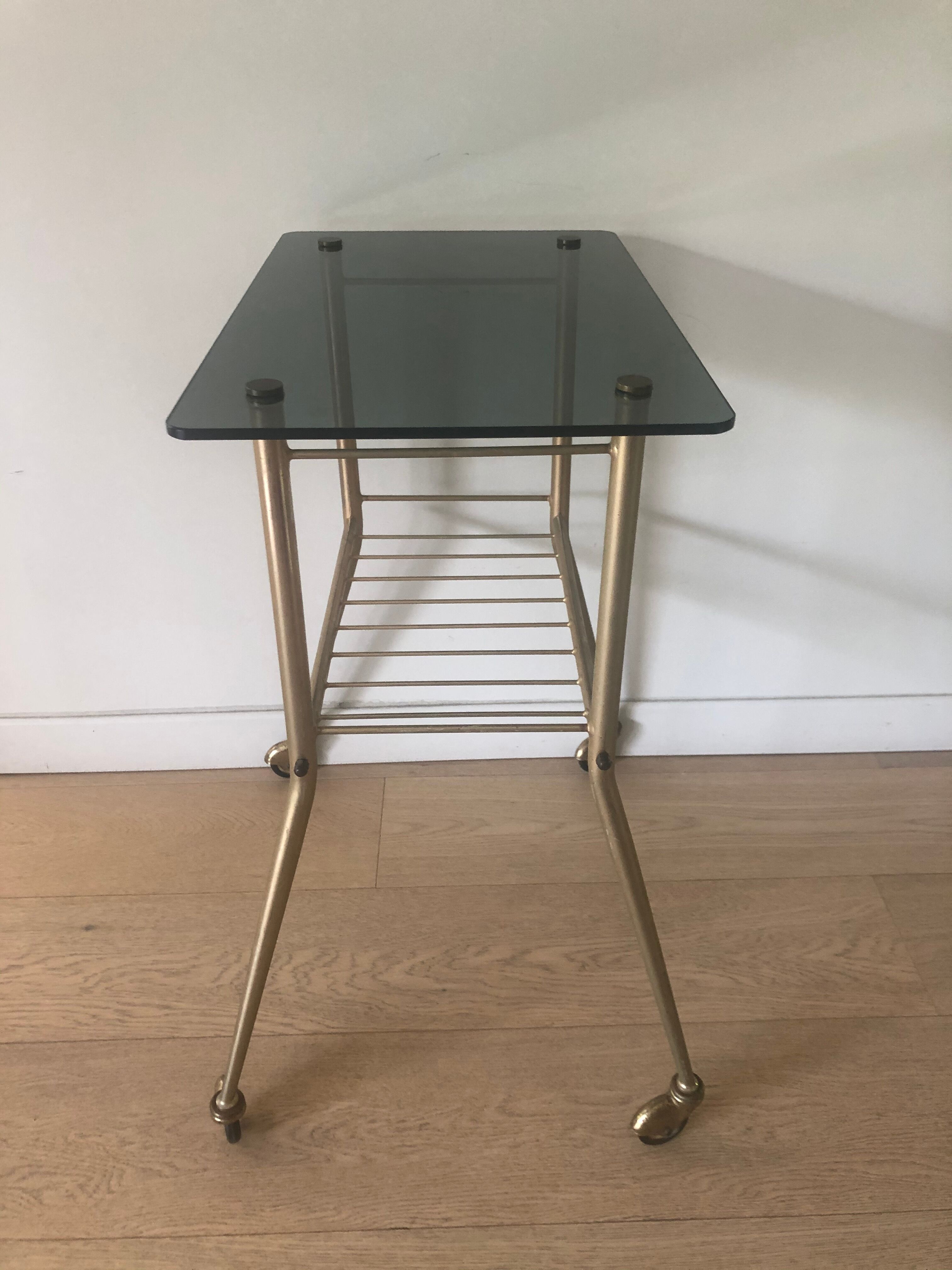 small glass-service table