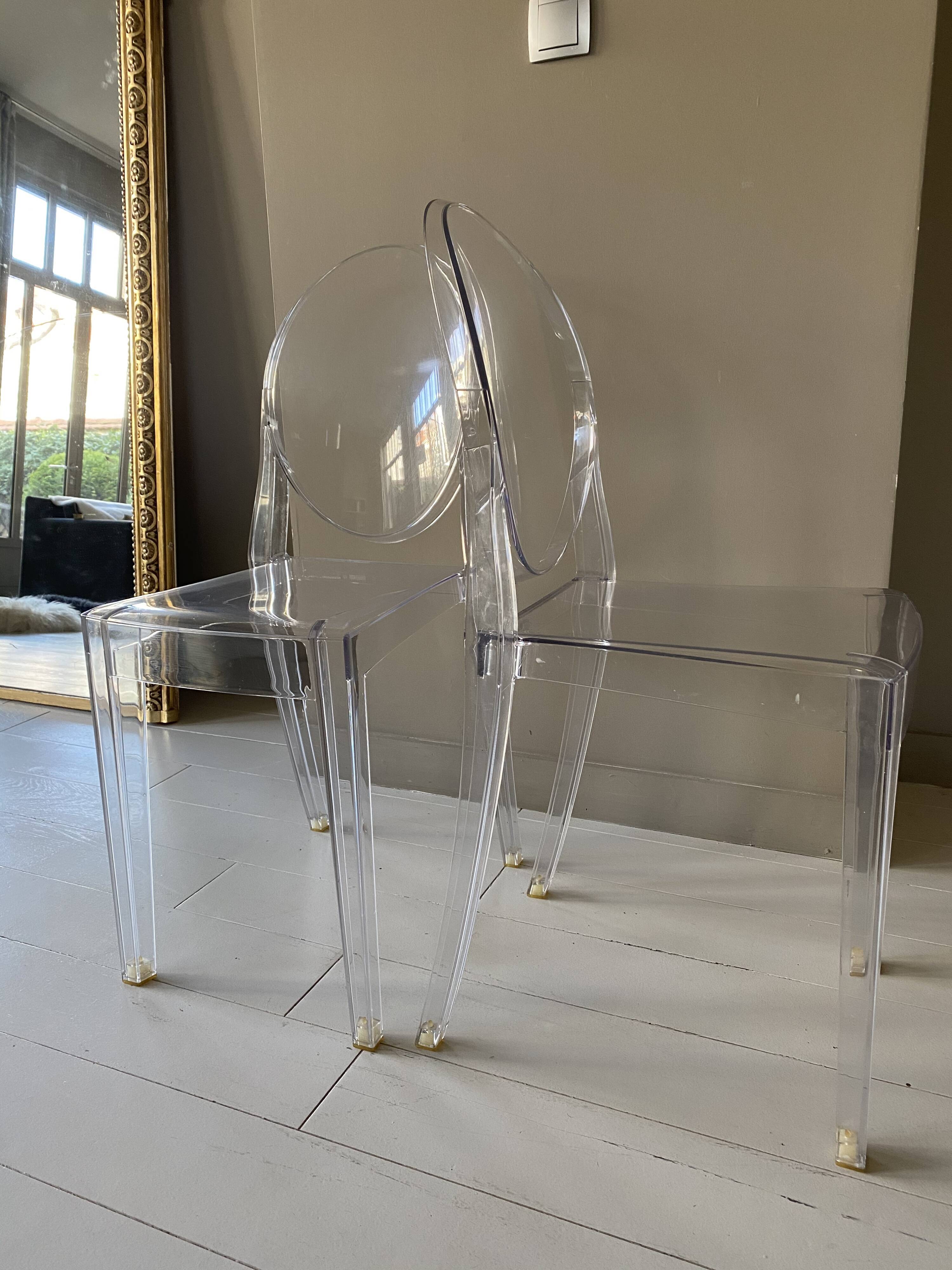 Victoria Ghost chairs, by Philippe Stark for Kartell