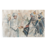 Painting old watercolor painting Morocco 1893