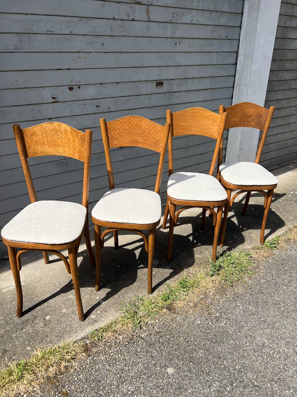 (Lot) 4 Chaises Bistrot Vintage (Restaurées)