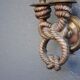 Set of 4 wall ropes tied in bronze silver 1940