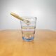 Seau à glace - Rotin et verre ondulé - Années 60