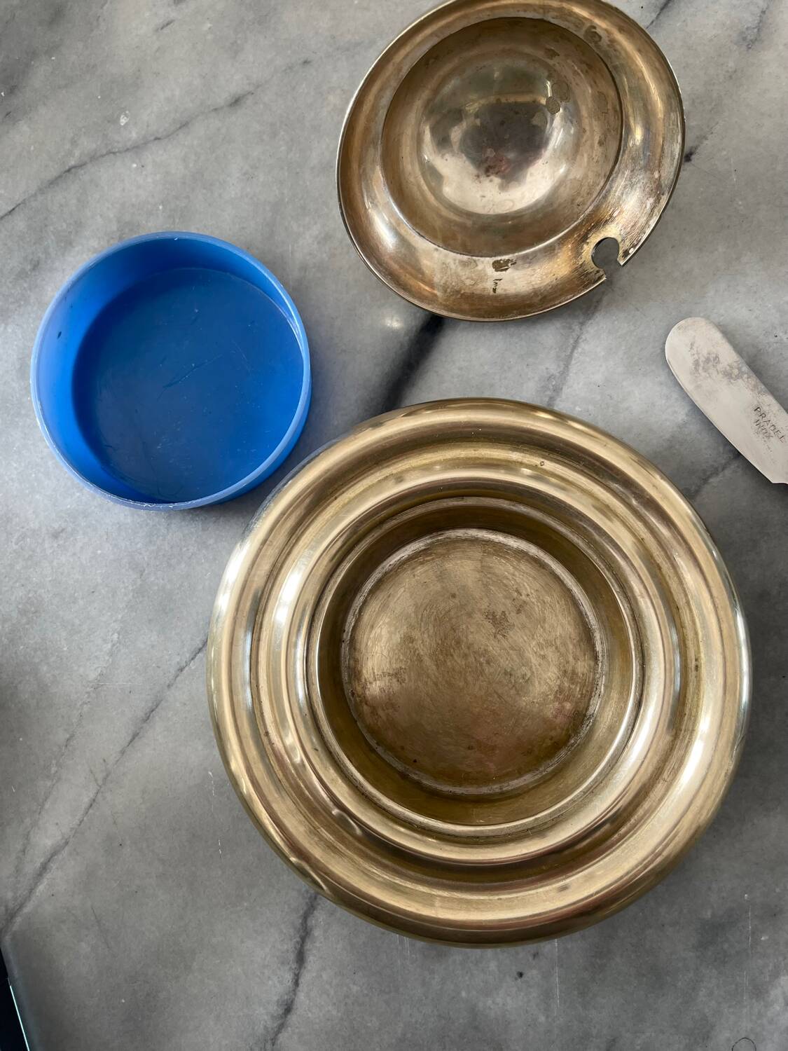 Brass butter dish
