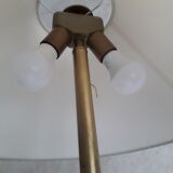 Double lighting brass floor lamp