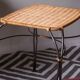 Vintage Swedish rattan and iron side table or wine or coffee table , 1970s