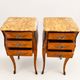 Pair French Rosewood Nightstands, Louis XV Marquetry Bedside Tables
