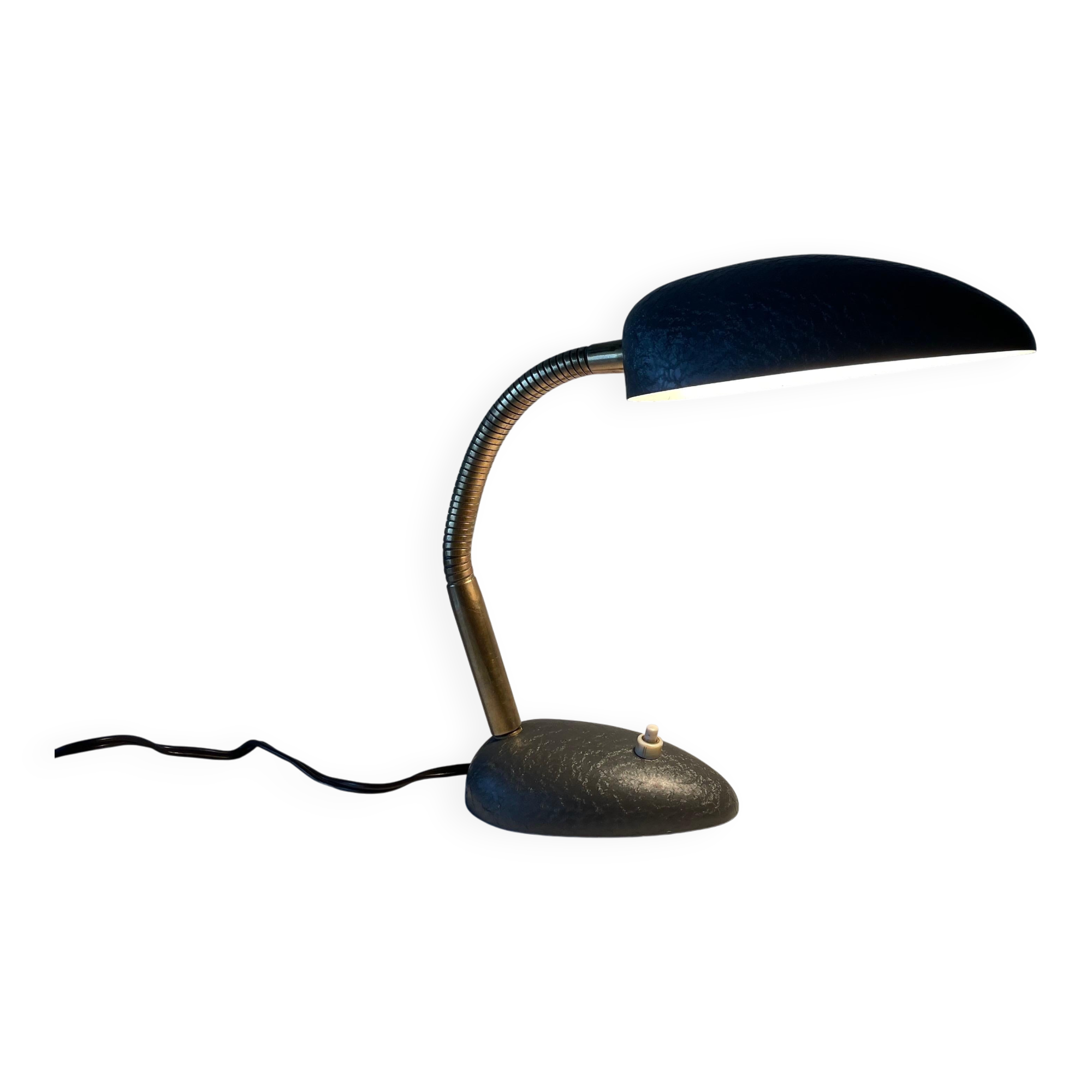 Mid-century grey metal desk lamp, 1960s, Germany
