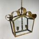 Mid-Century Italian Brass Ceiling Lamp in the style of Fontana Arte, 1950s