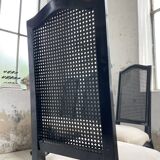 Set of 4 black lacquer chairs