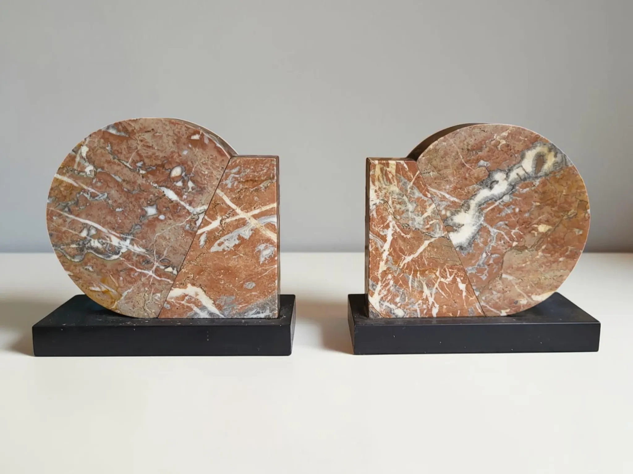 Art Deco marble bookends