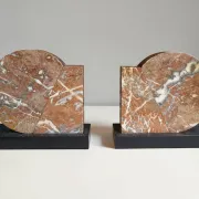 Art Deco marble bookends