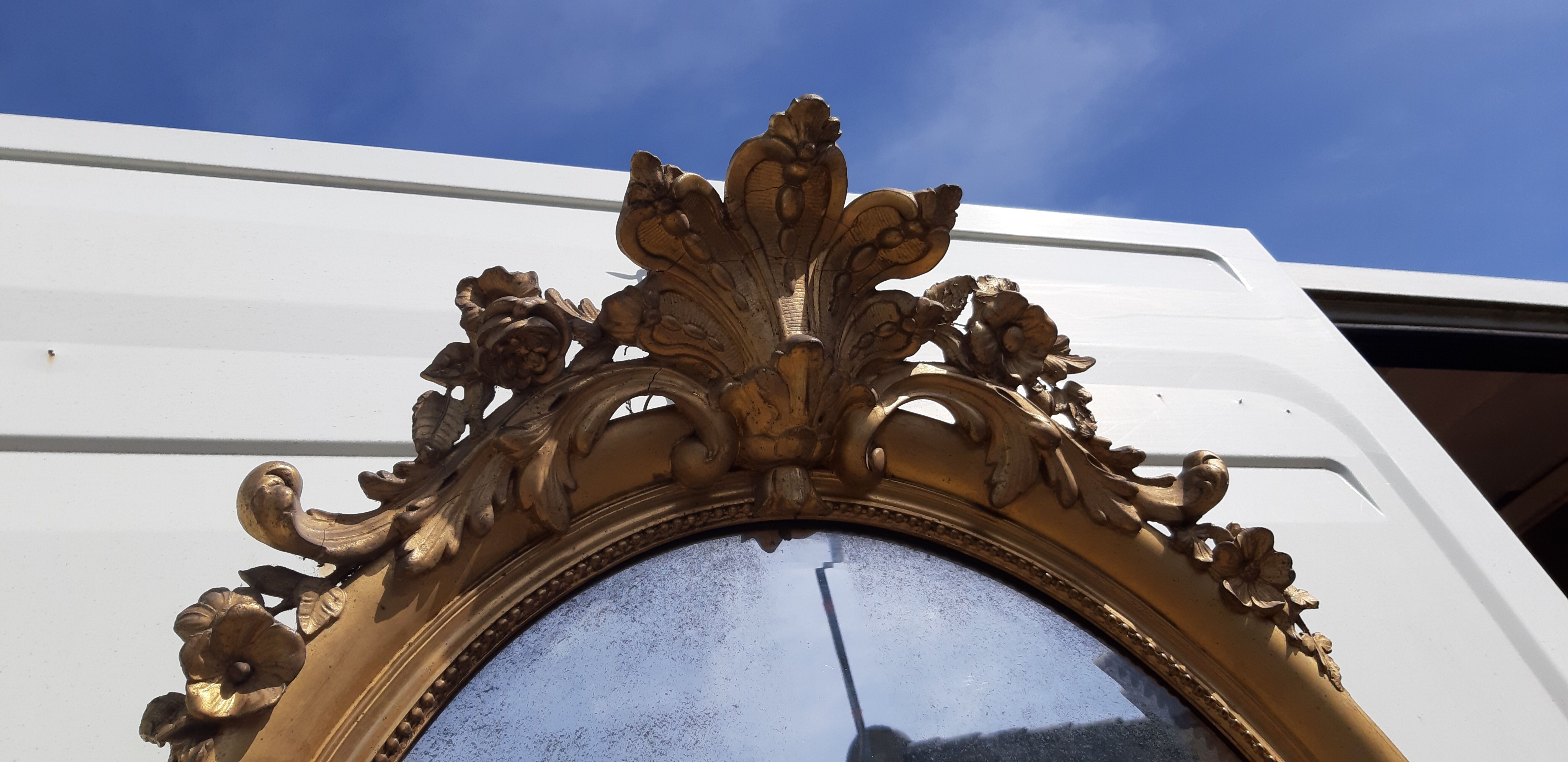 Mirror golden 19th