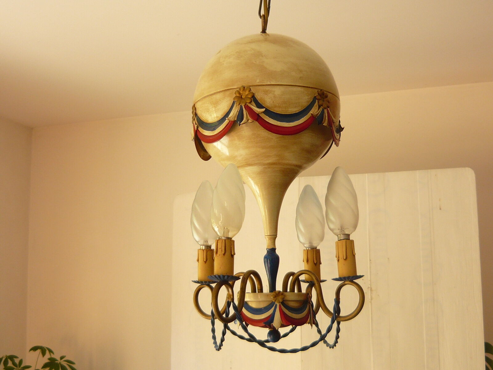 French revolution hot air balloon chandelier 4 lights