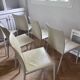 Set of 6 Zanotta LEA chairs in white leather (Roberto Barbieri)