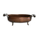 Copper planter, brass and ceramic handles