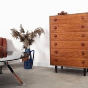 Commode en teck, design danois, années 60, fabriquée au Danemark