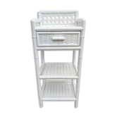 9 Vintage rattan and cane small shelf - 70s-80s