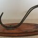 Coat rack 1 metal hook on wood
