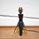 Tripod ceramic table lamp, bedside lamp, accent lamp, 50's