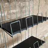 Library structure valchromat black metal shelf