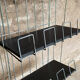 Library structure valchromat black metal shelf