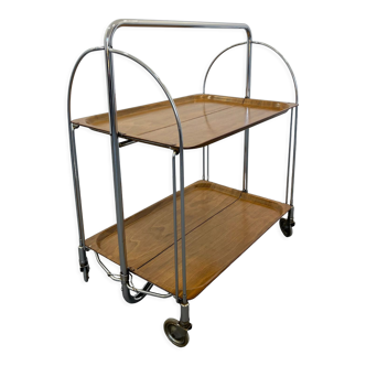 Mid-century foldable serving trolley from bremshey solingen,1950s