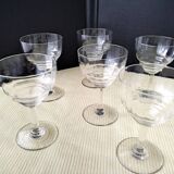 6 old wine glasses