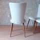 4 vintage Baumann Essor chairs in wood and skai from the 1960s.