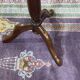 Pair of Louis XVI style mahogany side tables with marble tops