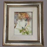 Old painting portrait of a young woman