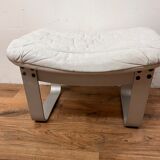 Pulkka armchair by Ilmaria Lappalainen and its ottoman