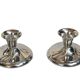 Pair of silver metal candlesticks