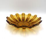 Honey glass platter, Poland, 1960s