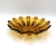 Honey glass platter, Poland, 1960s