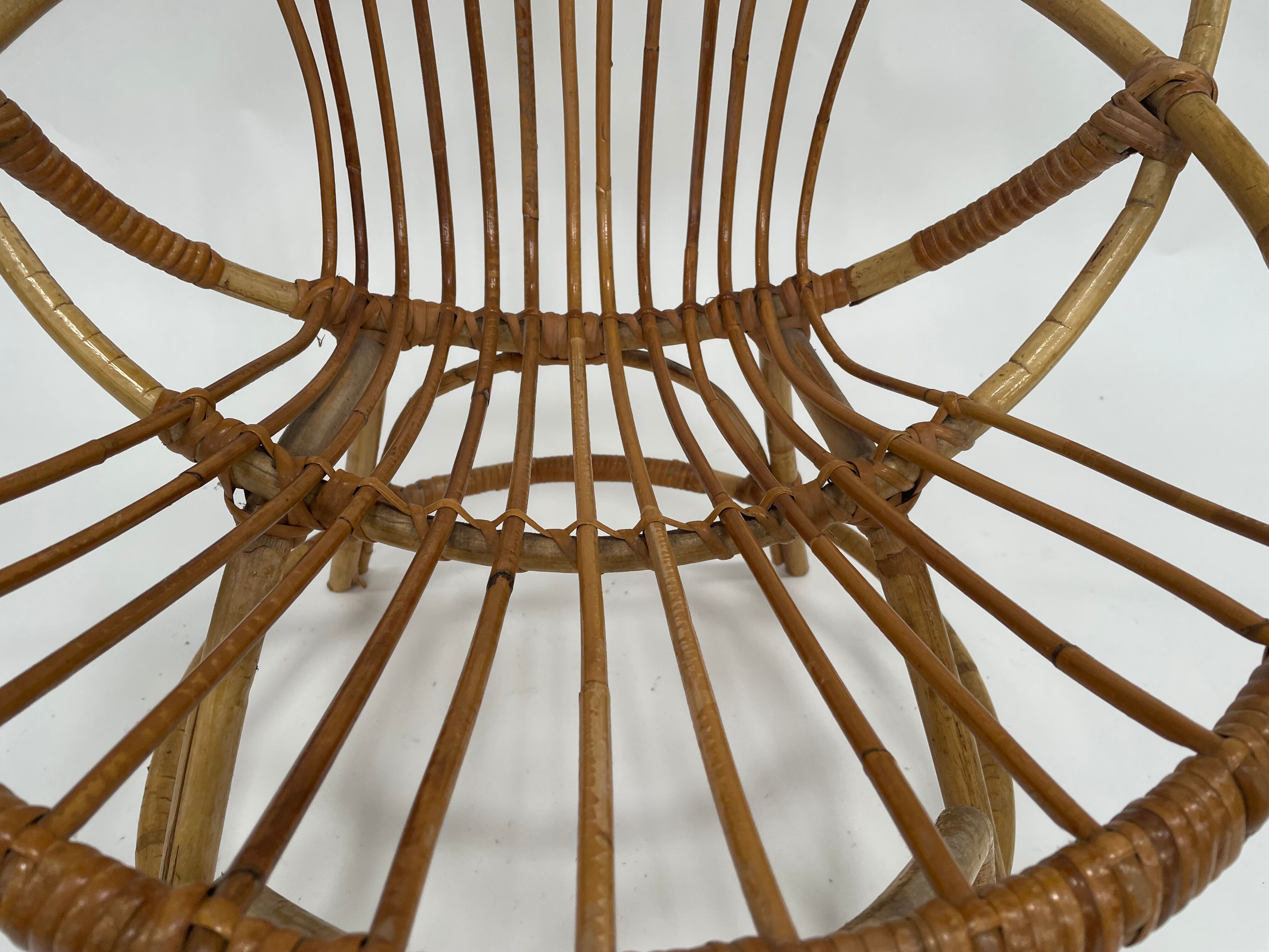 Vintage rattan chair by Dirk van Sliedregt Rohe Noordwolde 1960 in the Netherlands