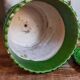 Flower pot and saucer in slip by G. De Bruyn 19th century