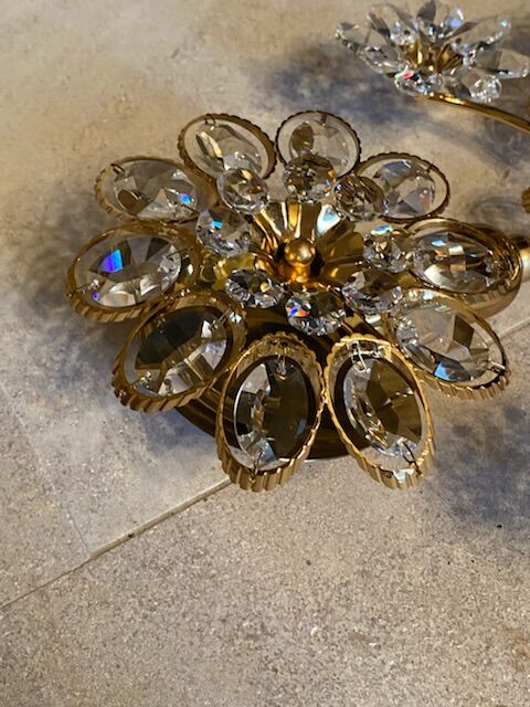 Pair of Palwa flower sconces