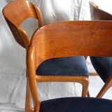 Suite of 4 Baumann sled chairs
