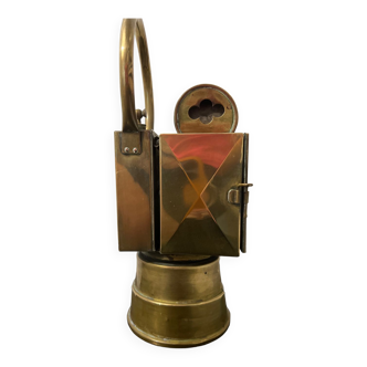 Gold-plated brass oil lantern
