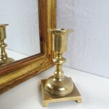 Golden brass candlestick