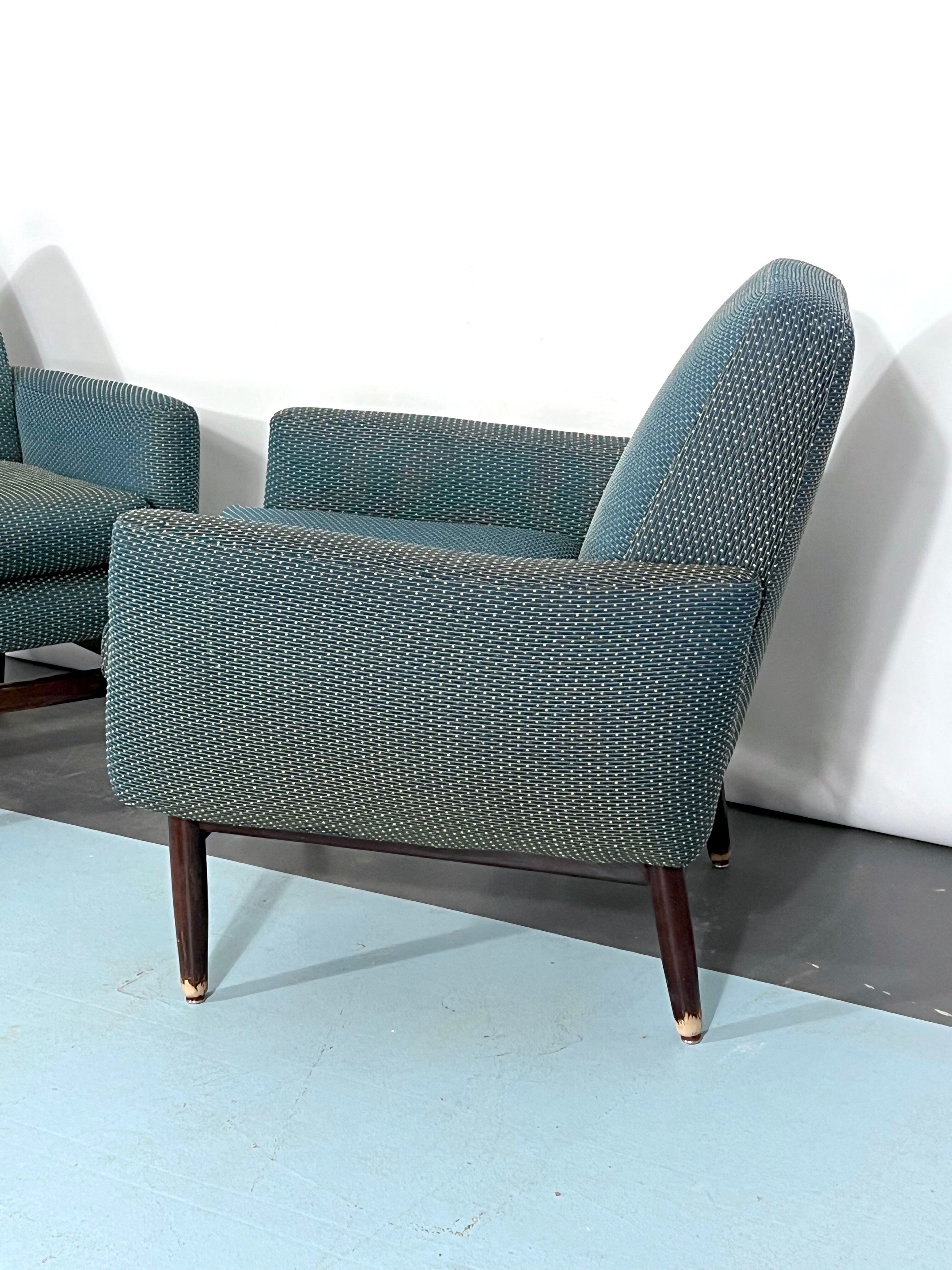 Italian Mid-century wood modern armchairs from 60s