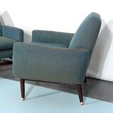Italian Mid-century wood modern armchairs from 60s