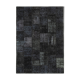 Tapis oriental vintage noué à la main 172 cm x 242 cm tapis patchwork noir