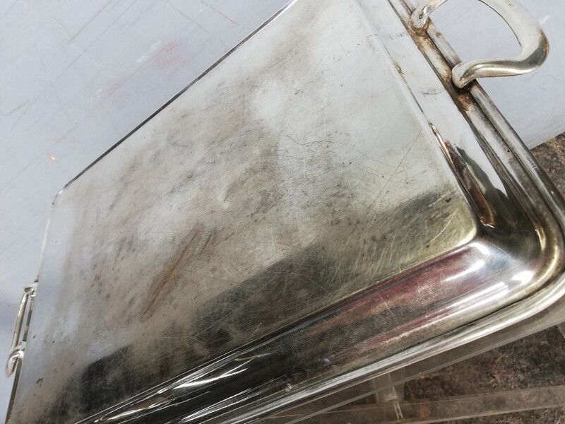 Silver metal plate / tray ep 1940 Stork punch