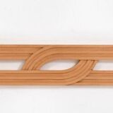 Vincent Gonzalez: sculpted curved wood wall light, 1970s design